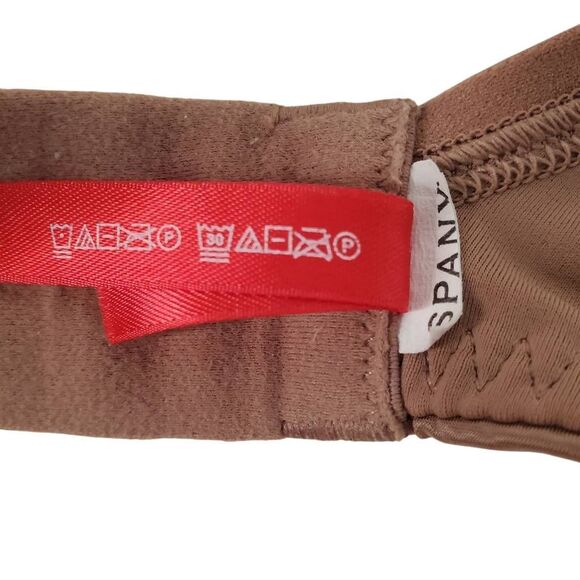 Spanx Unlined Full Coverage Seamless Underwire Silky Satin Bra Cafe Size 38C - Picture 12 of 15